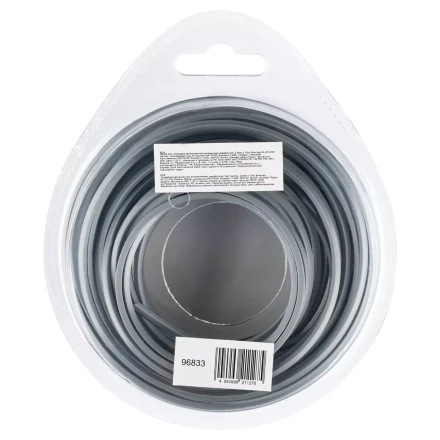 Леска для триммера армированная алюминием квадратная, 2,0мм х 15м, блистер ALUFLEX Denzel 96833 купить в Надыме