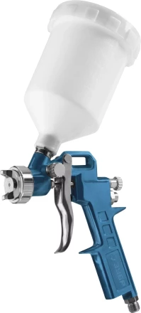 Пистолет ЗУБР "ЭКСПЕРТ" краскораспылительный, с верхним бачком 600мл, расход воздуха 120л/мин, 1,3мм 06455 купить в Надыме