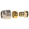 Соединитель GENERAL FITTINGS для металлопластиковых труб, евроконус, никелированная латунь, 3/4" / 20 мм x 2,0 мм 51047-3/4-20 купить в Надыме