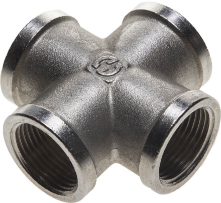 Крестовина GENERAL FITTINGS никелированная латунь, г/г/г/г, 3/4&quot; 51048-3/4 купить в Надыме