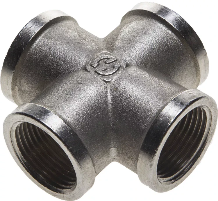 Крестовина GENERAL FITTINGS никелированная латунь, г/г/г/г, 3/4" 51048-3/4 купить в Надыме