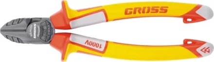 Бокорезы, диэлектрические рукоятки, до 1000 В, трехкомпонентные рукоятки, 180 мм GROSS 17582 купить в Надыме