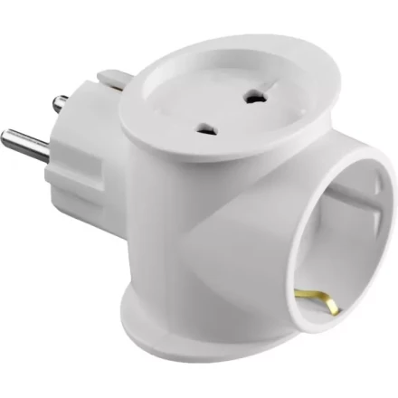 Разветвитель СИБИН электрический с заземлением, 3 гнезда, 16А/220В 55098-3 купить в Надыме