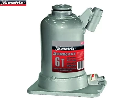 Домкрат гидравлический бутылочный телескопический 6 т подъем 171–453 мм MATRIX 507405 купить в Надыме