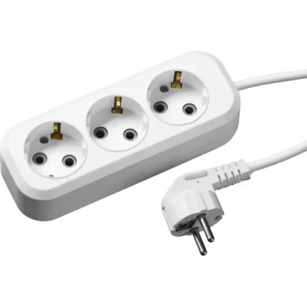 Удлинитель СИБИН электрический, ПВС сечение 0,75кв мм, 3 гнезда, макс мощн 2200Вт, 5м, заземление 55034-5 купить в Надыме