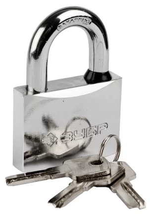 Замок ЗУБР "ЭКСПЕРТ" навесной, стальной корпус, классическая форма, закаленная дужка, 60мм 37227-60 купить в Надыме