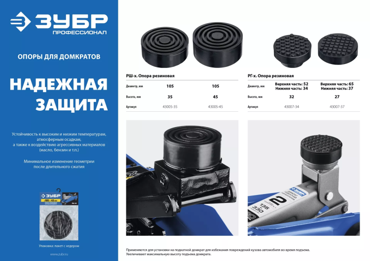 Опора резиновая для домкрата серия ПРОФЕССИОНАЛ купить в Надыме