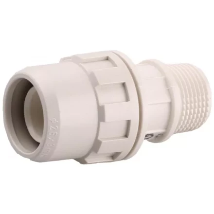 Муфта ЗУБР "ШиреФит" соединительная, "штуцер с гайкой - внешняя резьба", 20мм-1/2" 51461-20-1/2 купить в Надыме