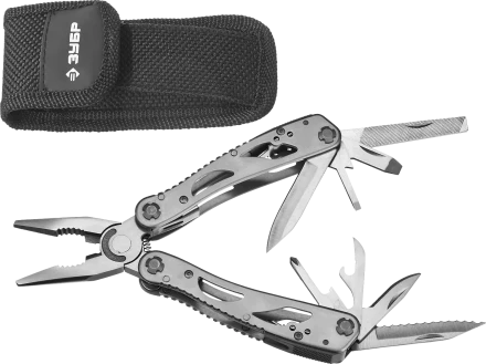 ЗУБР МАСТЕР мультитул 12 в 1 облегченные стальные ручки, нейлоновый чехол, 105 мм (47752) купить в Надыме
