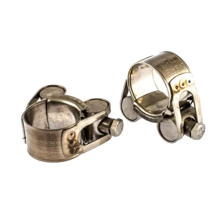 Хомуты металлические силовые 23-25 мм ширина 18 мм шарнирный W4 2 шт Сибртех 475083 купить в Надыме