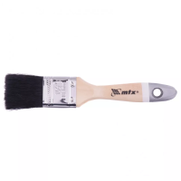 Кисть плоская натуральная черная щетина деревянная ручка размер 1,5 Mtx 82626