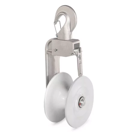 Ролик монтажный алюминиевый с крюком КВТ РМ-3 для раскатки проводов СИП (102114) купить в Надыме