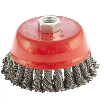 Щетка для УШМ 100 мм М14 "чашка" крученая проволока 0,8 мм MTX 74623 купить в Надыме