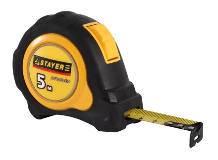 Рулетка STAYER "MASTER" "OMEGA" автостоп, обрезиненный корпус, 5мх19мм 3402-05-19_z01 купить в Надыме