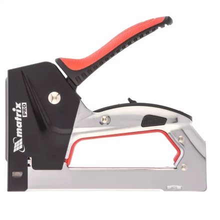 Степлер мебельный стальной быстрая загрузка тип скобы 53 4-14 мм PRO Matrix 40917 купить в Надыме