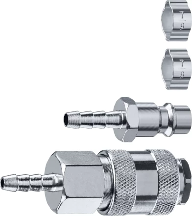 ЗУБР (штуцер елочка, 6 мм - рапид муфта) + (рапид штуцер-штуцер елочка, 6 мм) + (обжимные хомуты 2 шт), набор, Профессионал (64920-06-H) купить в Надыме