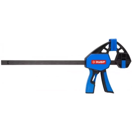 Струбцина ЗУБР"ПРОФЕССИОНАЛ"ручная пистолетная, корпус нейлон,армир фиберглассом,двухкомп ручки,метал рейка,300/335мм,150кгс 32243-30 купить в Надыме