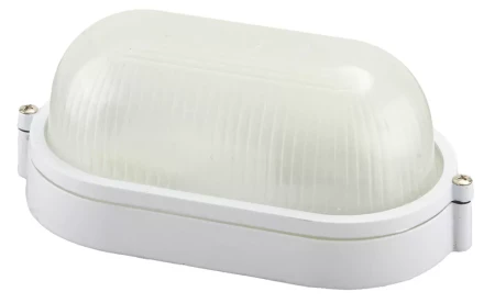 Светильник уличный СВЕТОЗАР влагозащищенный, овал, цвет белый, 60Вт SV-57201-W купить в Надыме