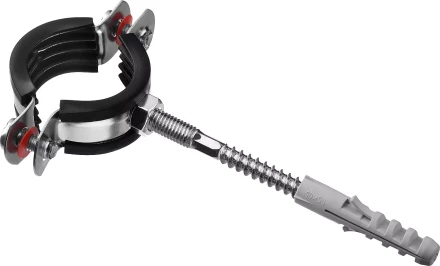 ЗУБР 1, цинк, 1 шт, трубный хомут с сантехнической шпилькой и дюбелем (37866-32-37) купить в Надыме