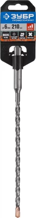 Бур ЗУБР "ПРОФЕССИОНАЛ" по бетону, хвостовик "SDS-Plus", самоцентрирующий наконечник, спиральS4, 6x210мм 29314-210-06_z01 купить в Надыме