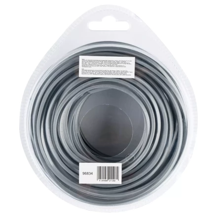 Леска для триммера армированная алюминием квадратная, 2,4мм х 15м, блистер ALUFLEX Denzel 96834 купить в Надыме