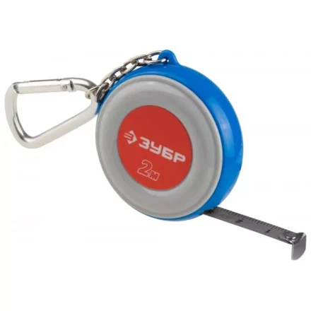 Рулетка ЗУБР "МАСТЕР", компактная, двухцветный корпус, с кольцом для ключей, 2мх9мм 34145-02 купить в Надыме