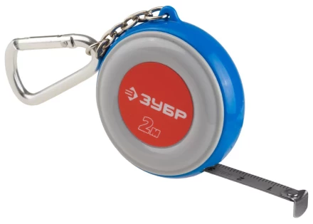 Рулетка ЗУБР "МАСТЕР", компактная, двухцветный корпус, с кольцом для ключей, 2мх9мм 34145-02 купить в Надыме