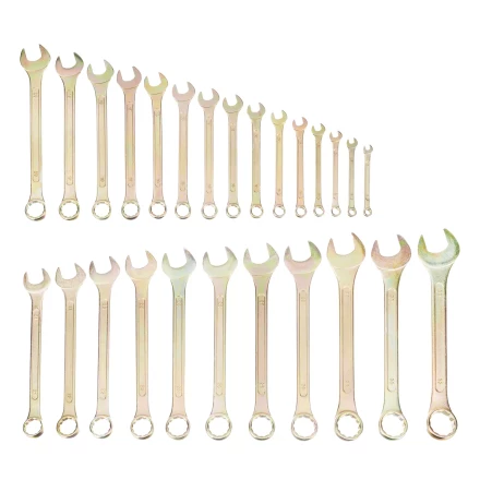 Набор ключей комбинированный 6-32 мм Сибртех 15445, 26 шт, желтый цинк купить в Надыме