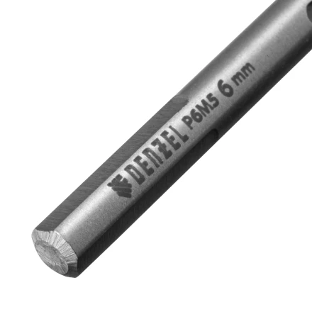 Сверло спиральное по металлу Denzel 6 х 139 мм, Р6М5, Golden Tip, удлиненное, 718256 купить в Надыме