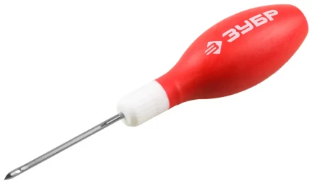 Шило ЗУБР "МАСТЕР" швейное, эргономичная обрезиненная рукоятка, длина 60мм, d 3мм 09571-3 купить в Надыме