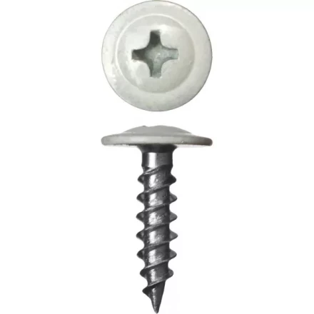 Саморезы ЗУБР с прессшайбой по листовому металлу до 0,9 мм, окрашенные в RAL-9003, PH2, 4,2х16 мм, 500шт 300191-42-016-9003 купить в Надыме