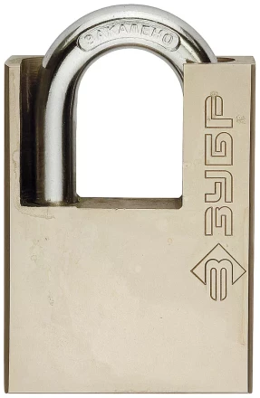 Замок навесной ЗУБР "серия 223" с защитой дужки, 60мм 4-37223-60 купить в Надыме