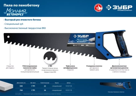 Ножовки по пенобетону БЕТОНОРЕЗ серия ПРОФЕССИОНАЛ купить в Надыме