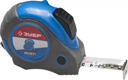 Рулетка ЗУБР "ЭКСПЕРТ", двухкомпонентный корпус, автостоп, 8м/25мм 34057-08-25_z02 купить в Надыме