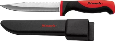 Нож рыбака "FISHERMAN'S DREAM" large 150 мм двухкомпонентная рукоятка пластиковые ножны MATRIX KITCHEN 79116