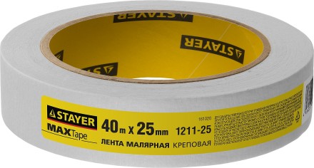 Малярная лента STAYER &quot;MASTER&quot;, креповая, 25мм х 40м 1211-25 купить в Надыме
