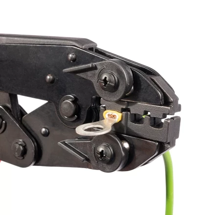 Пресс-клещи КВТ СТО+9 с 9 матрицами МПК для опрессовки разъемов, втулочных, изолированных и неизолированных наконечников (набор) (90778) купить в Надыме