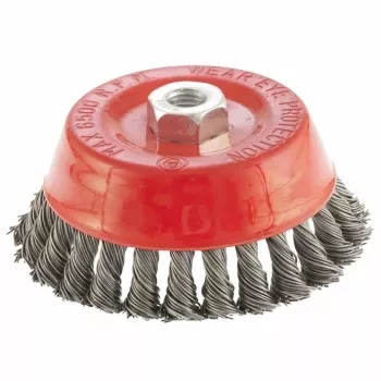 Щетка для УШМ, 125 мм, М14, "чашка", крученая проволока 0,8 мм  MTX 74625 купить в Надыме