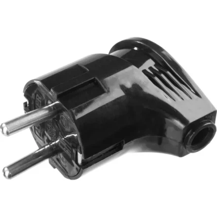 Вилка MAXElectro электрическая, 16А/220В, угловая, с заземлением, черная, STAYER 55161-B купить в Надыме