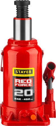 Домкрат гидравлический бутылочный &quot;RED FORCE&quot;, 20т, 242-452 мм, STAYER 43160-20 43160-20_z01 купить в Надыме