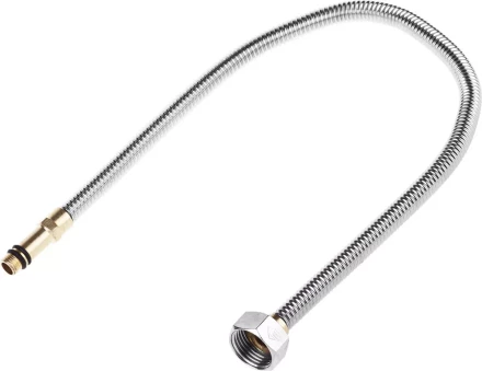 Подводка ЗУБР "ЭКСПЕРТ" сильфонная из нержавеющей стали, для смесителя, удлиненная, г/ш (гайка-штуцер), 1/2", 0,5м 51013-050 купить в Надыме