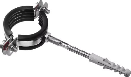 ЗУБР 1 1/4, цинк, 1 шт, трубный хомут с сантехнической шпилькой и дюбелем (37866-40-45) купить в Надыме