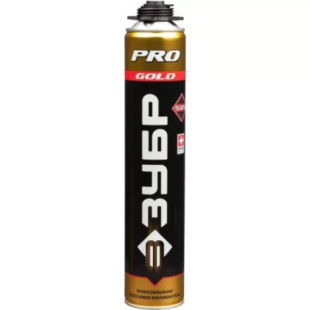 Пена ЗУБР "GOLD PRO" профессиональная, монтажная, пистолетная, всесезонная, 750мл 41155 купить в Надыме