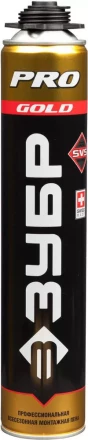 Пена ЗУБР "GOLD PRO" профессиональная, монтажная, пистолетная, всесезонная, 750мл 41155 купить в Надыме