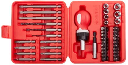 Набор ЗУБР "МАСТЕР" отвертка реверсивная в комплекте с насадками, в боксе, 43 предмета 25420-H43 купить в Надыме