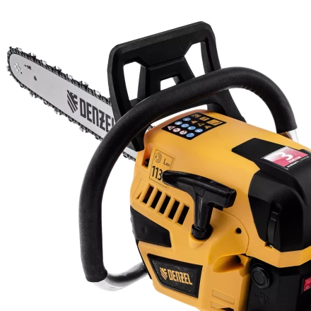 Пила цепная бензиновая Denzel DS-5218, шина 45 см, 52 см3, 3 л.с, шаг 0,325, паз 1,5 мм, 72 звена 95237 купить в Надыме