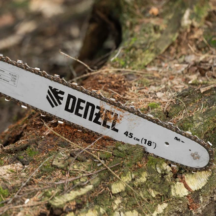 Пила цепная бензиновая Denzel DS-5218, шина 45 см, 52 см3, 3 л.с, шаг 0,325, паз 1,5 мм, 72 звена 95237 купить в Надыме