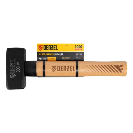 Кувалда, 1000 г Denzel, кованая головка, буковая рукоятка 11018 купить в Надыме