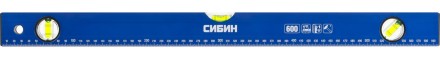Уровень СИБИН коробчатый, 3 противоударных ампулы, измерительная линейка, 60см 34605-060 купить в Надыме