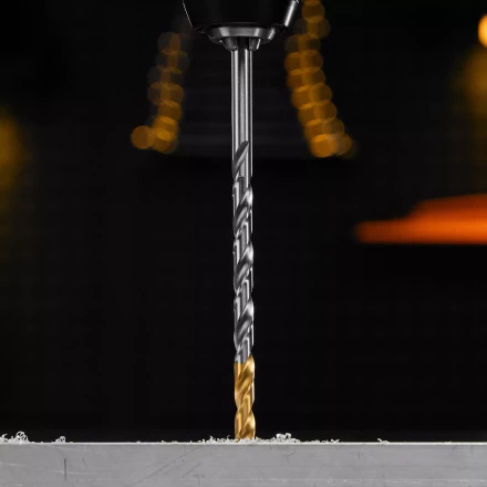 Сверло спиральное по металлу Denzel 6,5 х 148 мм, Р6М5, Golden Tip, удлиненное, 718257 купить в Надыме